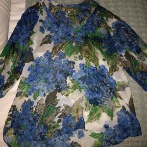 Show Me Your Mumu Blue Blooms Top